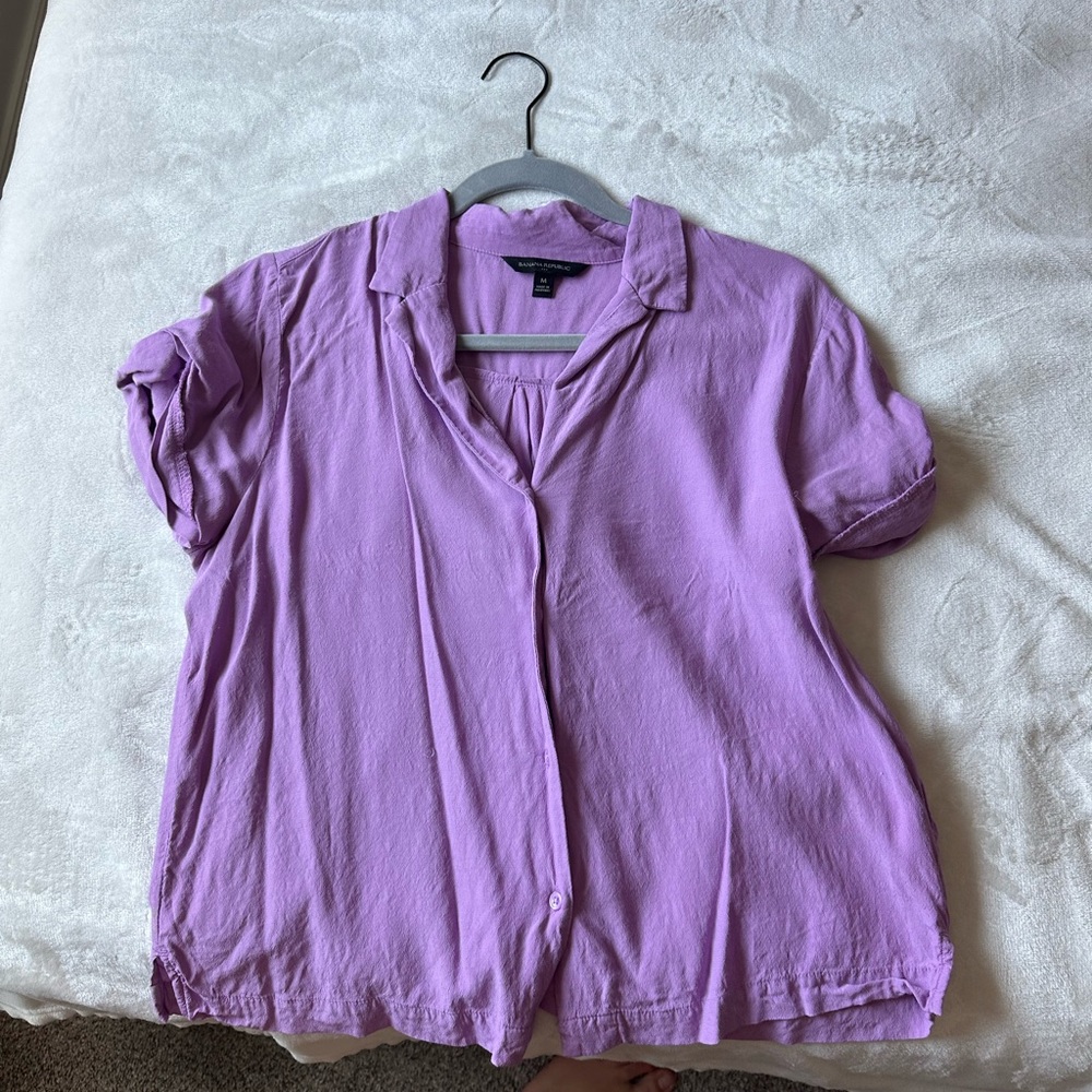Banana Republic Lilac Button Down Shirt
